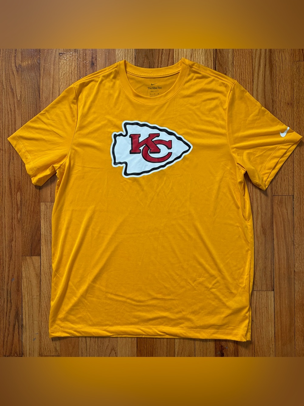 Nike Kansas City Chiefs NFL Football Yellow Dri-FIT Short Sleeve T-Shirt XL